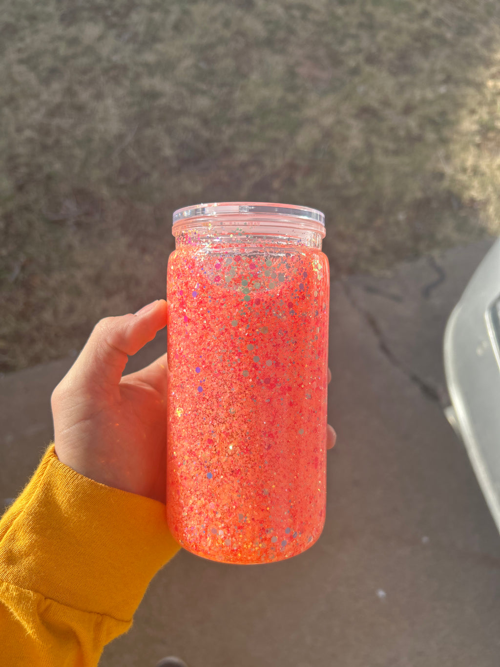 16oz Snow globe Orange Glow