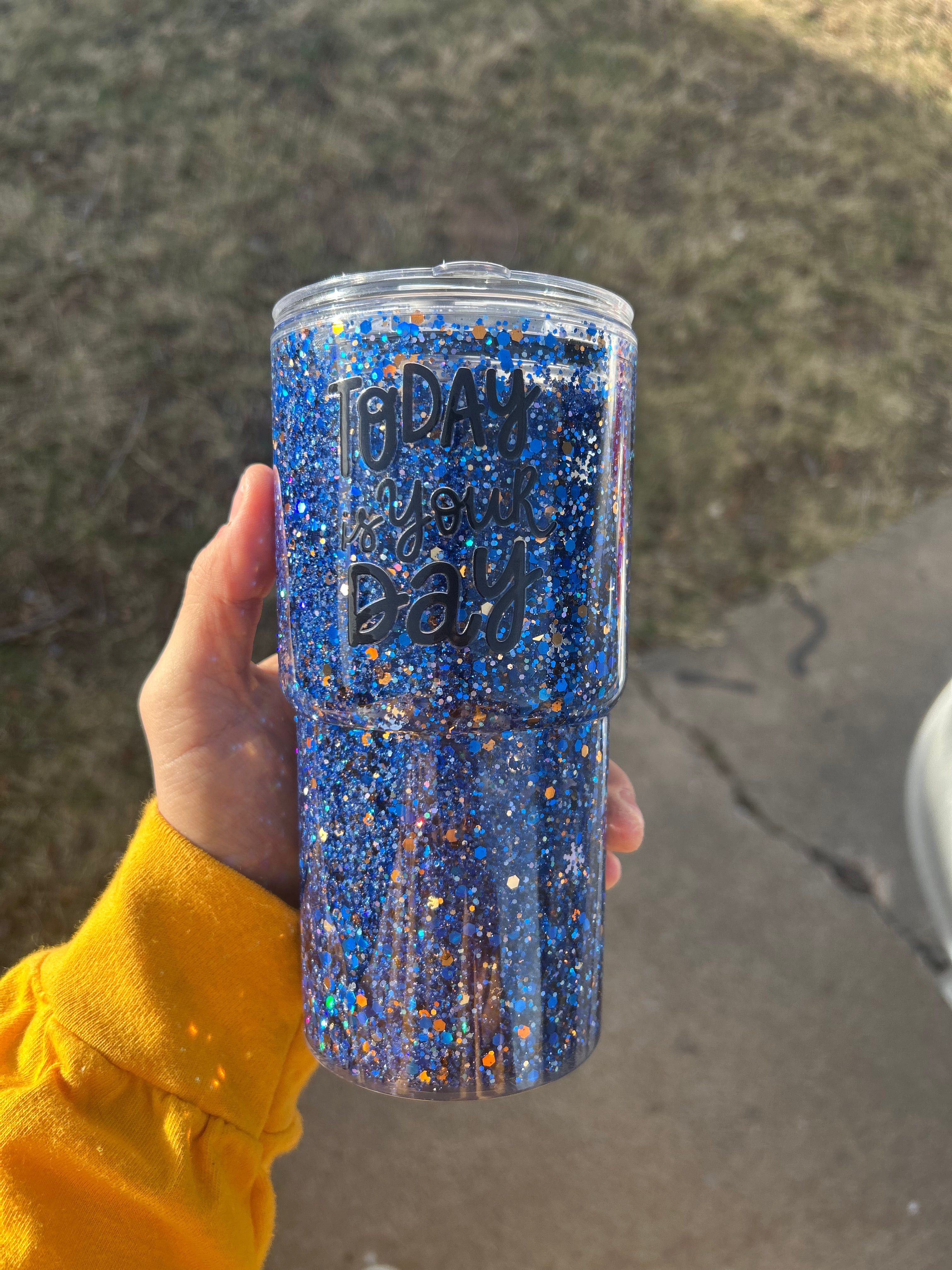 18oz Snow globe Blue