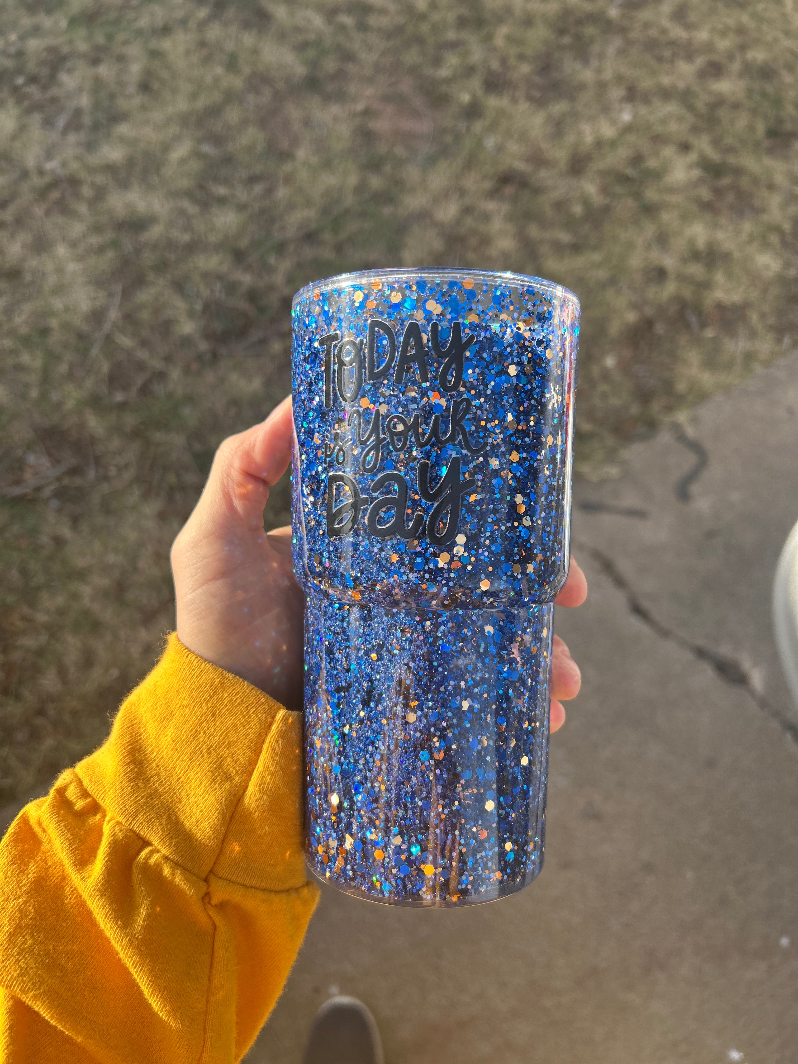 18oz Snow globe Blue