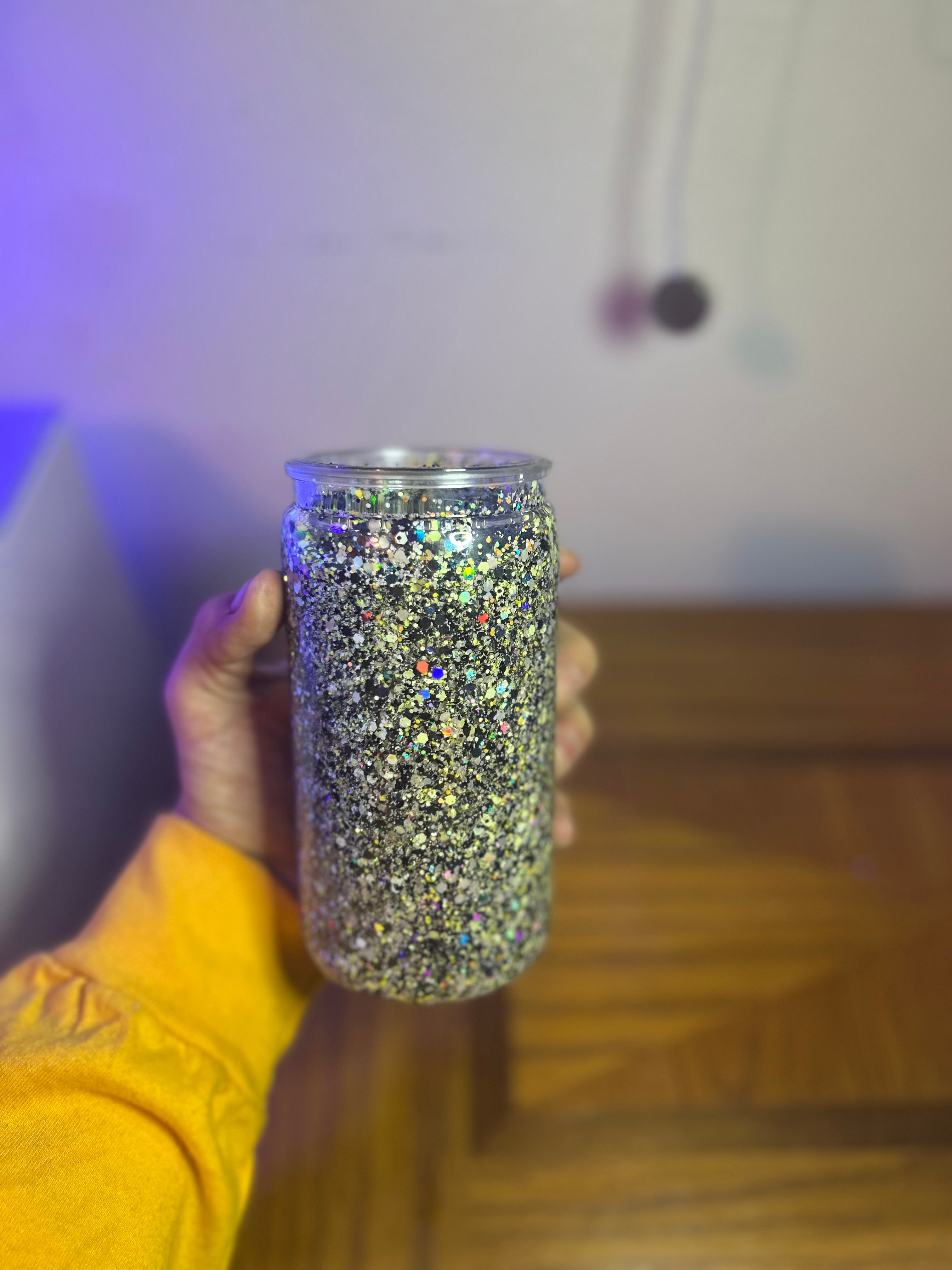 16oz Snow Globe Peach/Banana charcoal