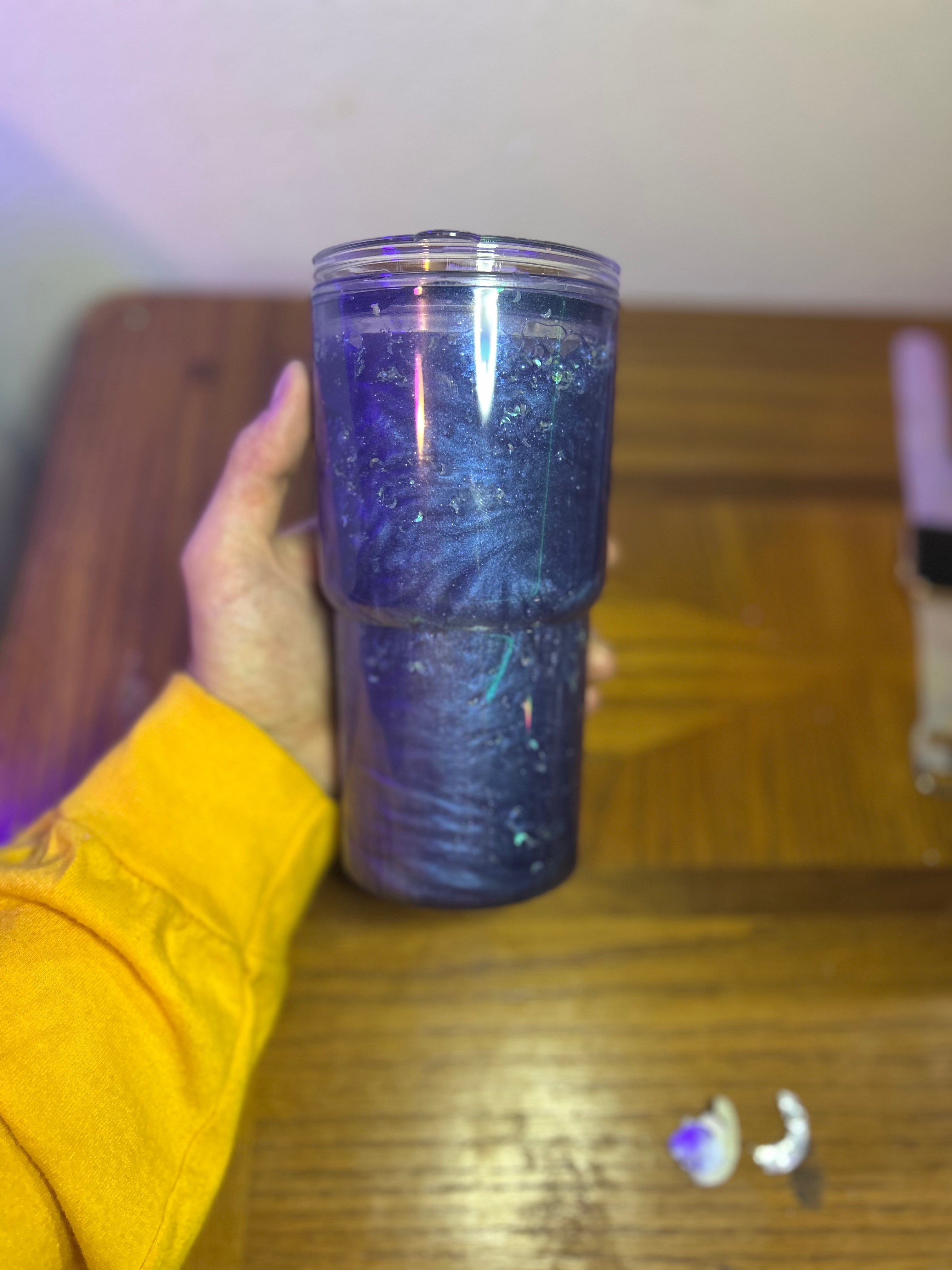 18oz Purple/Black Mica W/Glow Moons