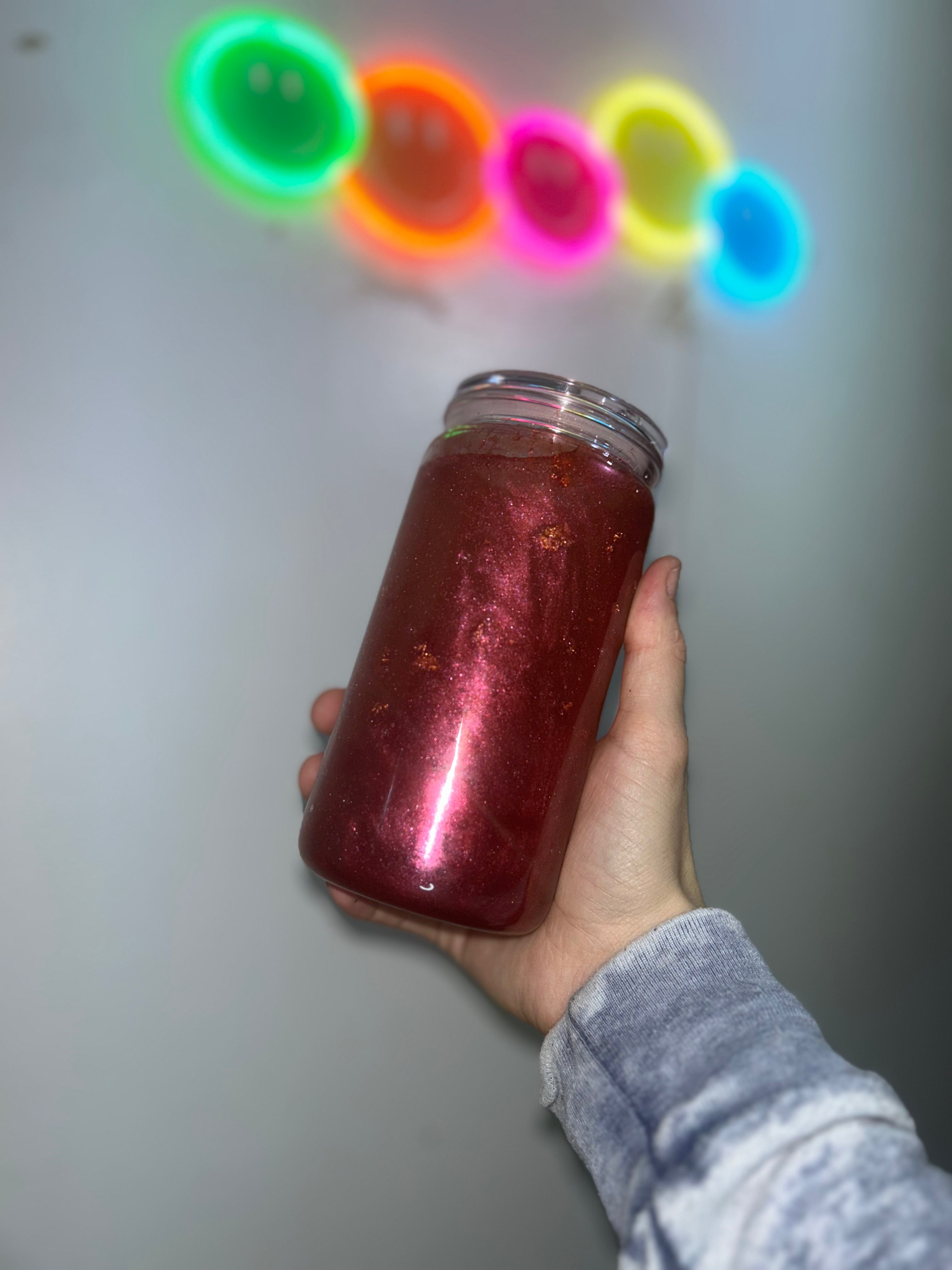 16oz Mica Cup - Rose Pink w Gold Flakes