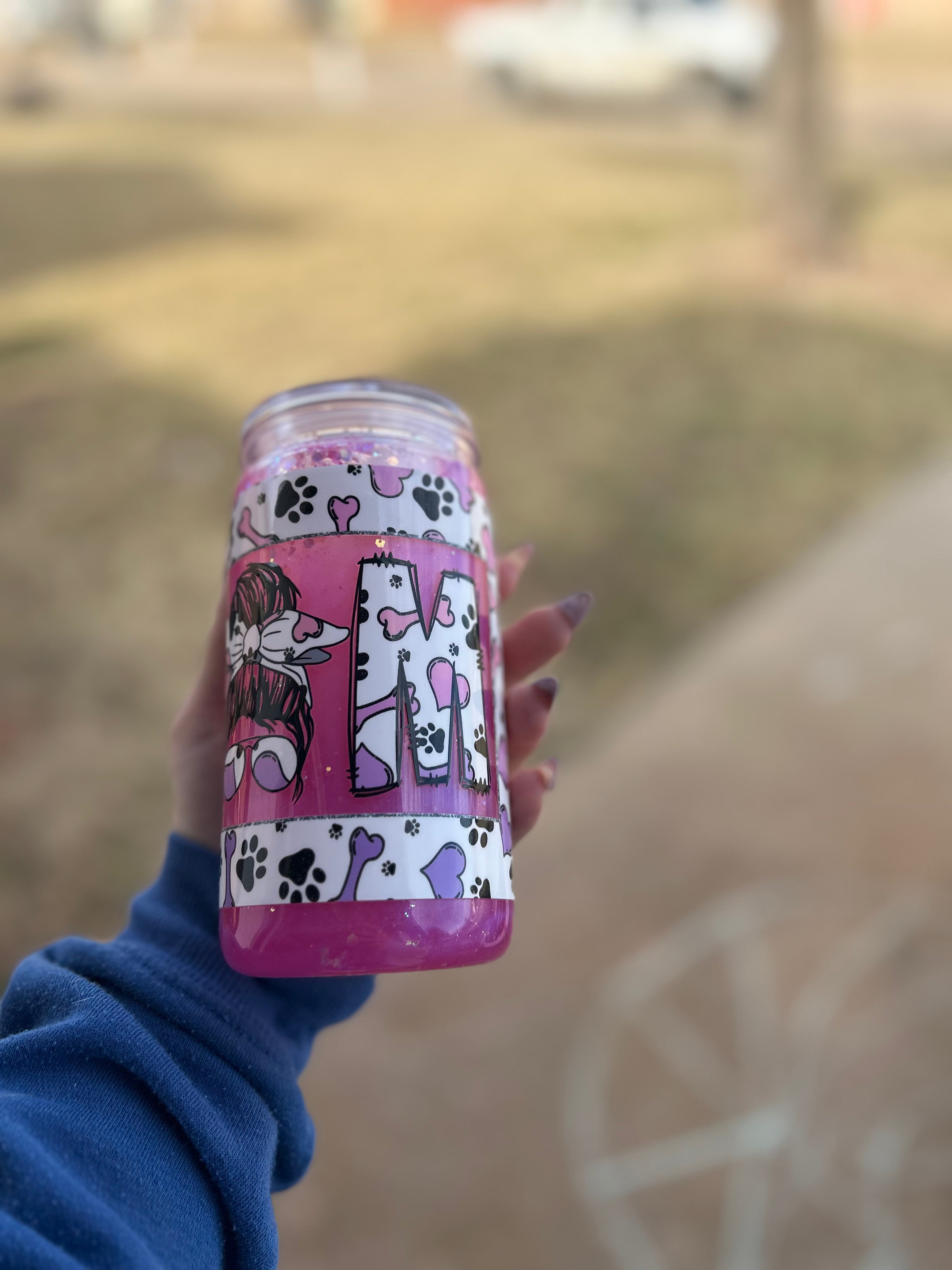 16oz GLOW Mica - Best Dog Mom